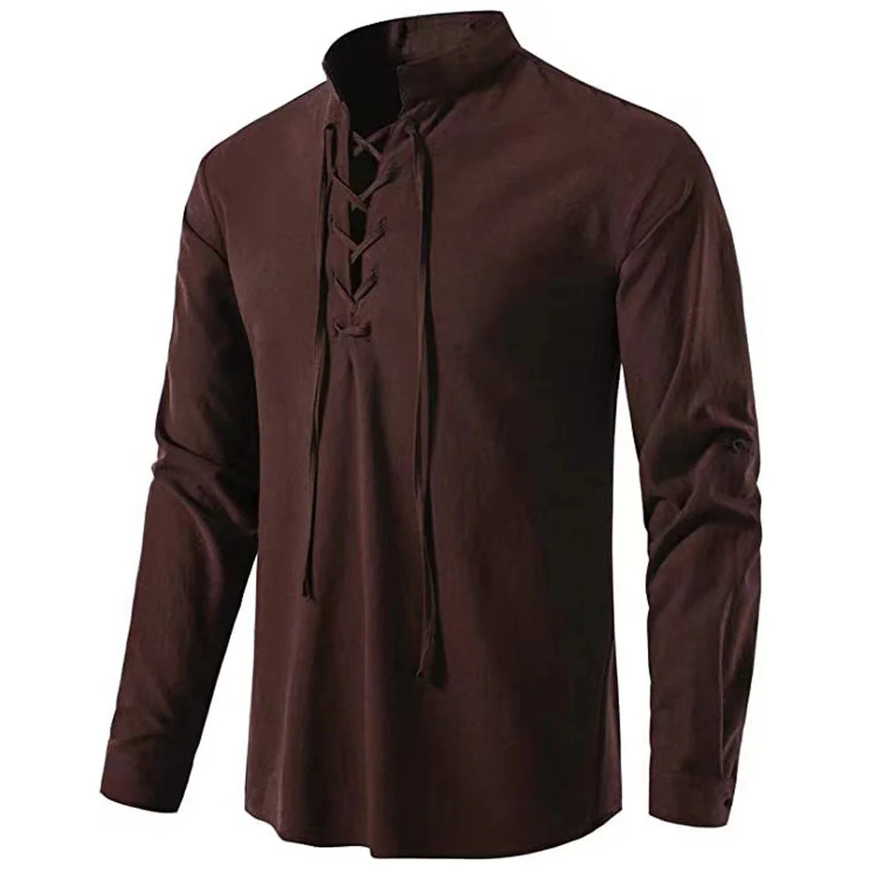 Mens Pirate Shirt Viking Retro Renaissance Medieval Gothic Victorian