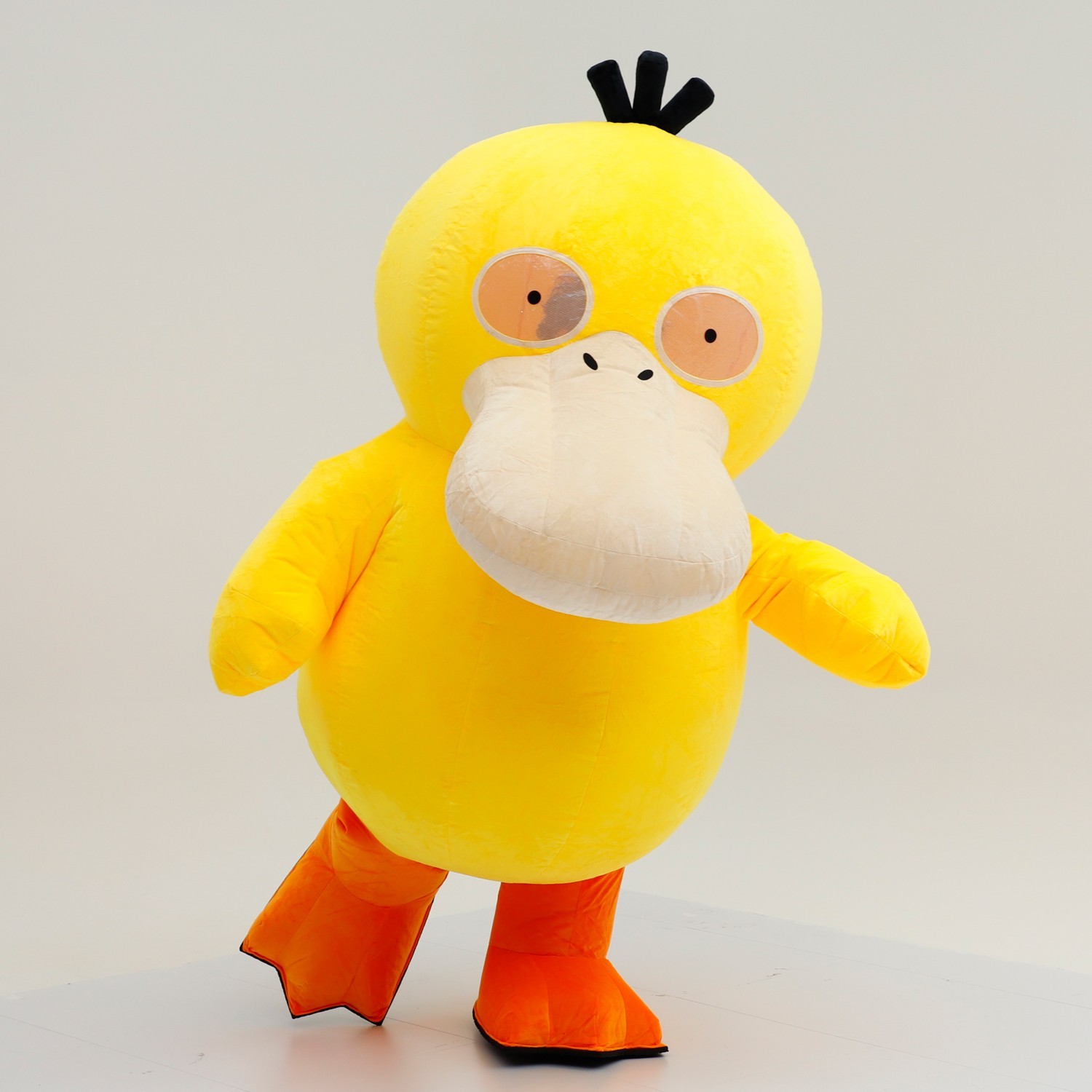 Giant Psyduck Inflatable Costume Plush Mascot Halloween Cosplay Party Outift
