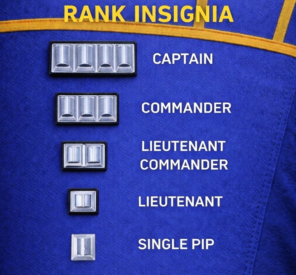 Magnetic Wearable Rank Pips NX-01 Style – No Pins Sci-Fi Uniform Badge
