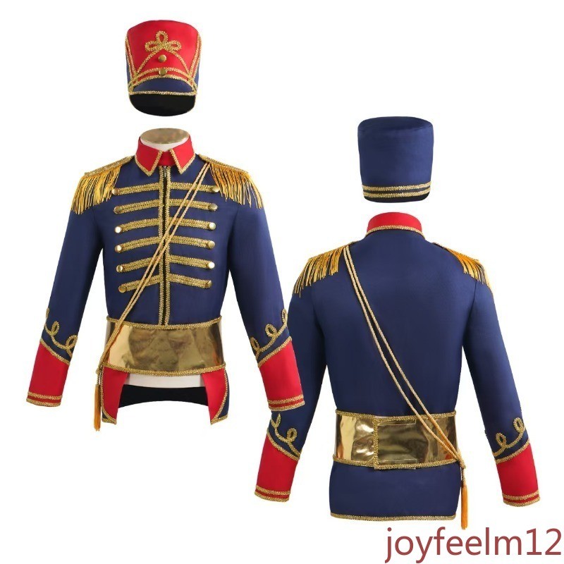European Court Performance Jacket Hat Halloween Cosplay Prince Red Costumes Suit