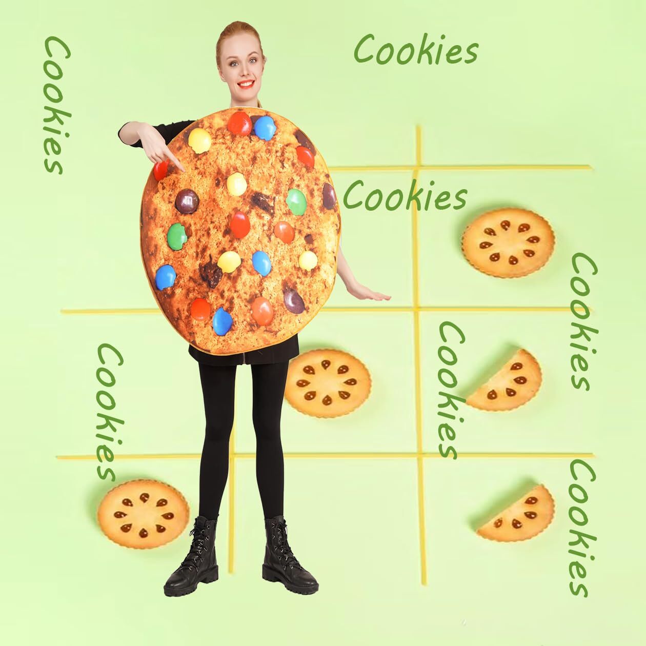 Unisex Adult Pizza Food Costume Onesize Cookies