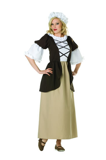 COLONIAL LADY WOMAN PEASANT VICTORIAN PILGRIM PIONEER PRAIRIE ADULT COSTUME