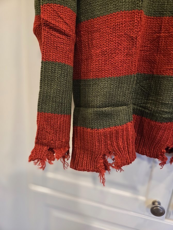 Freddy Krueger Sweater Nightmare on Elm Street Costume – Mens LARGE – New