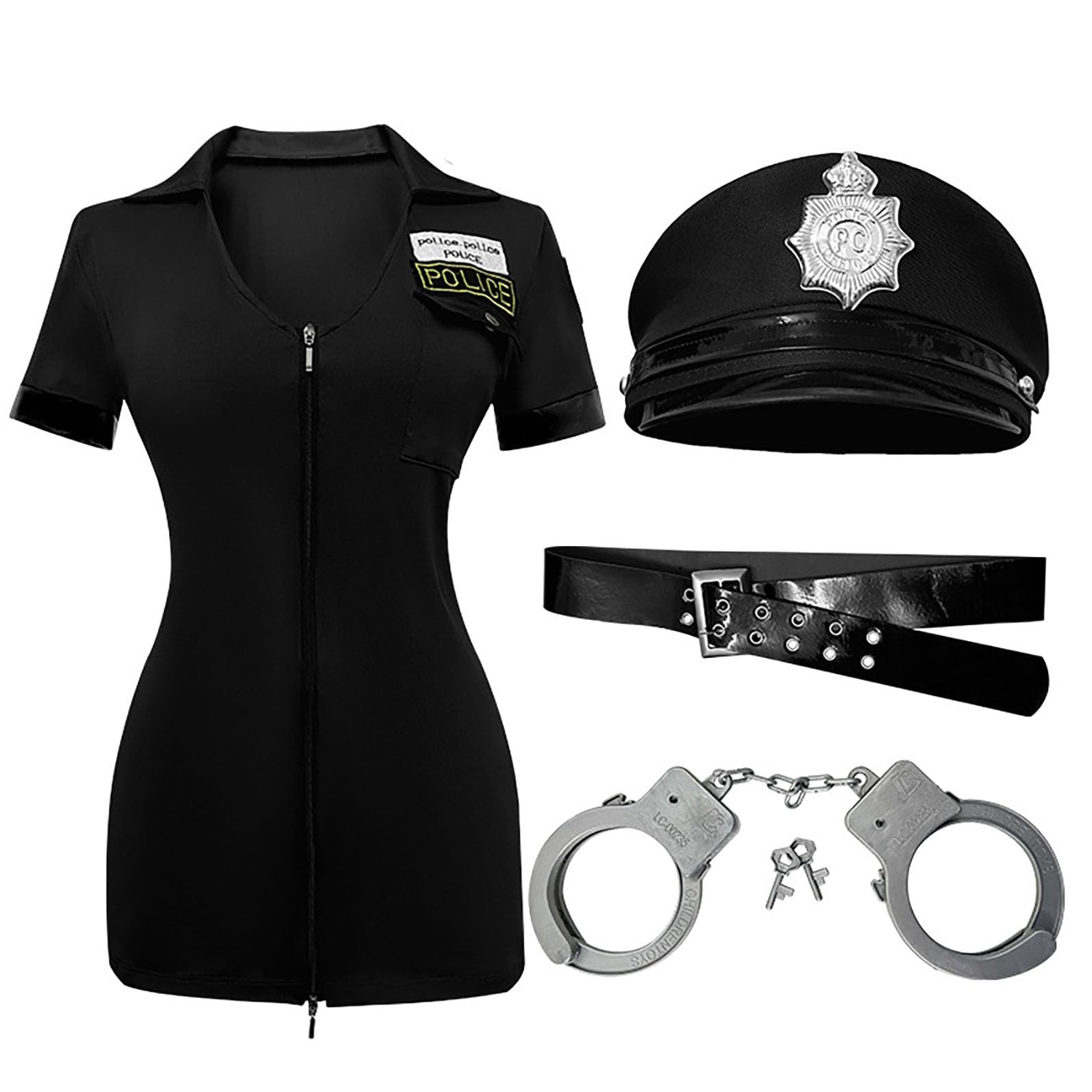 Sexy Ladies Policewoman Uniform Role Play Cosplay Adult Police Fancy Dress K…
