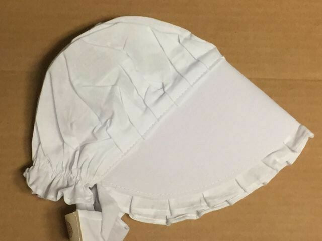 White Bonnet Prairie Civil War Amish Baby Size New