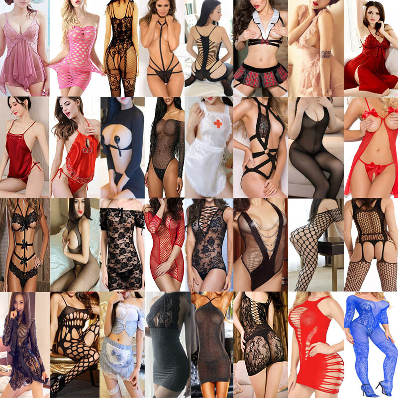Lot Women Sexy Lingerie Dress G-string Underwear Babydoll Sleepwear Nightwear M