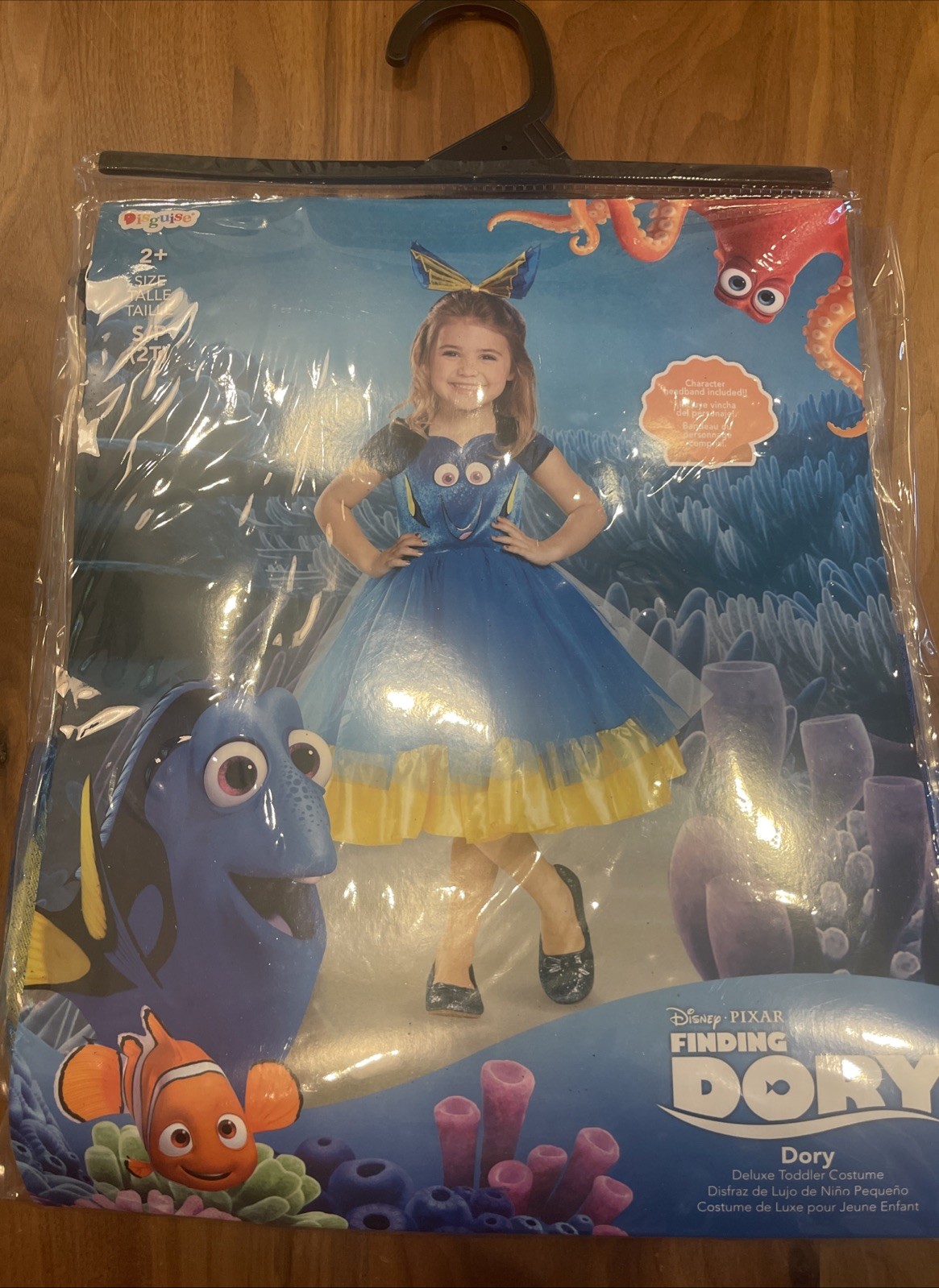 DORY Toddler Tutu Deluxe Finding Dory Disney Pixar Halloween Costume Size 2T NEW