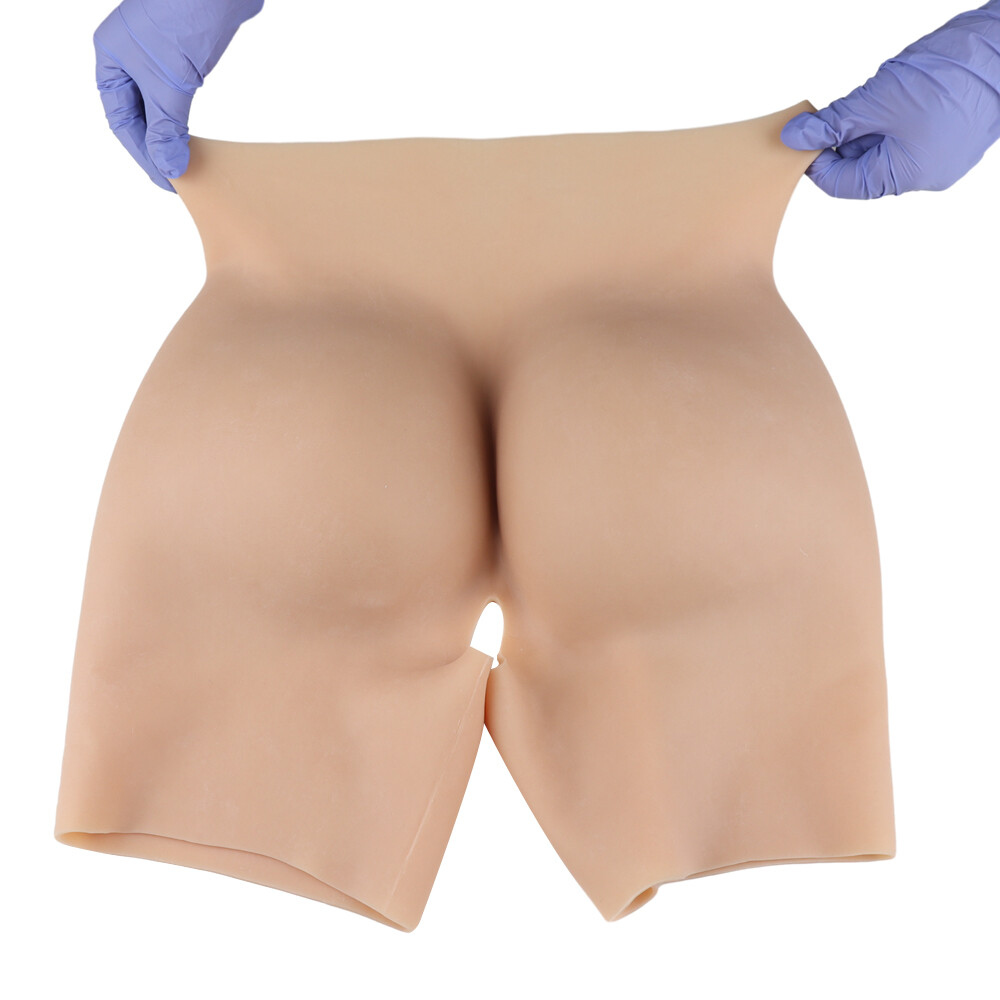 Silicone Short Pants Plump Butt Open Crotch Hip Up For Transgender Crossdresser