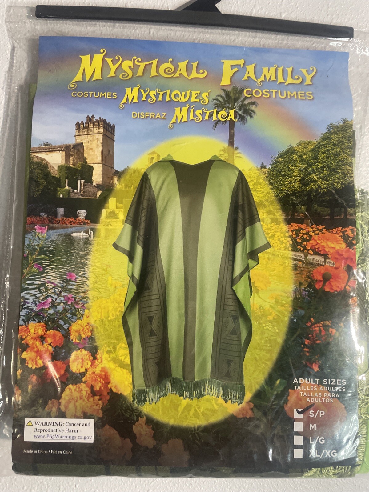 Mystical family costume hooded, unisex adult small 100% polyester