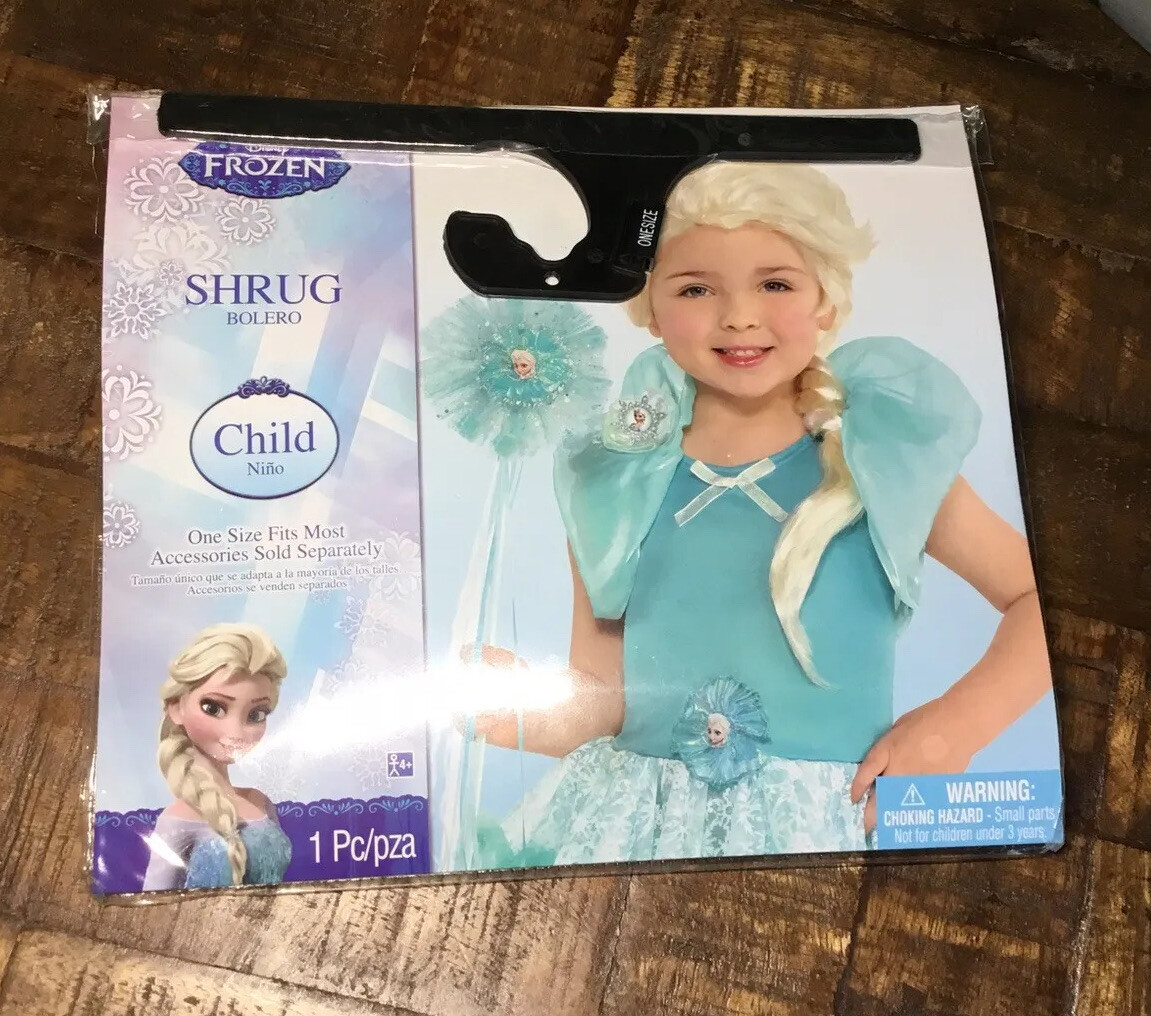 New Disney Frozen Elsa Child Shrug / Bolero Fairy Halloween Costume Dress-up