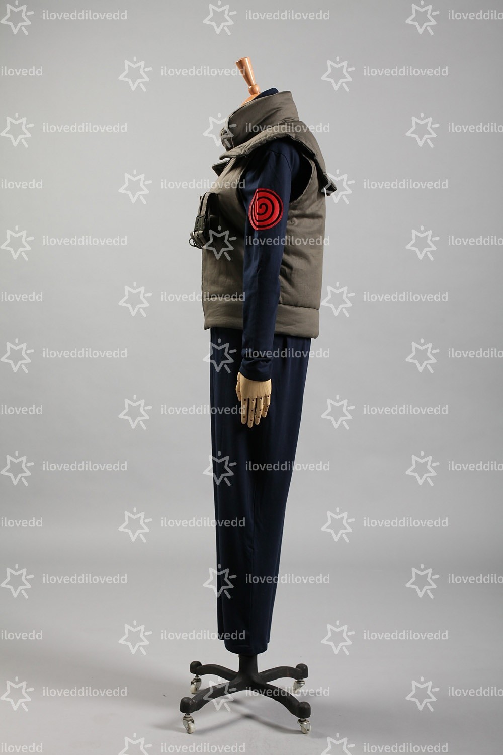 Kakashi Iruka Konoha Jonin Ninja Costume Cosplay Halloween Uniform + Headband