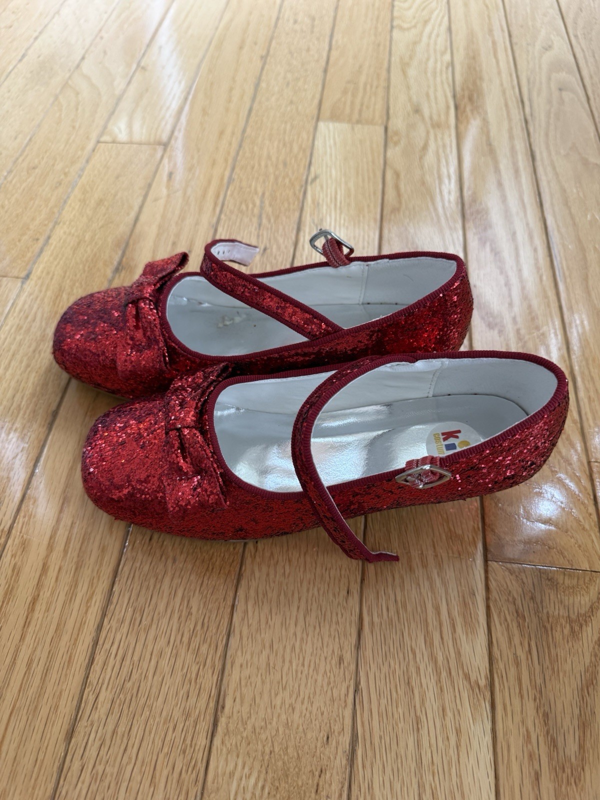 Ruby red Sparkle Dress Up Heels For Kids Size 2