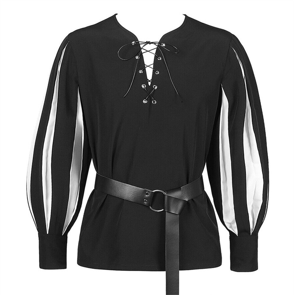 Men Medieval Renaissance Costume for Men Long Sleeve Cosplay Clothing