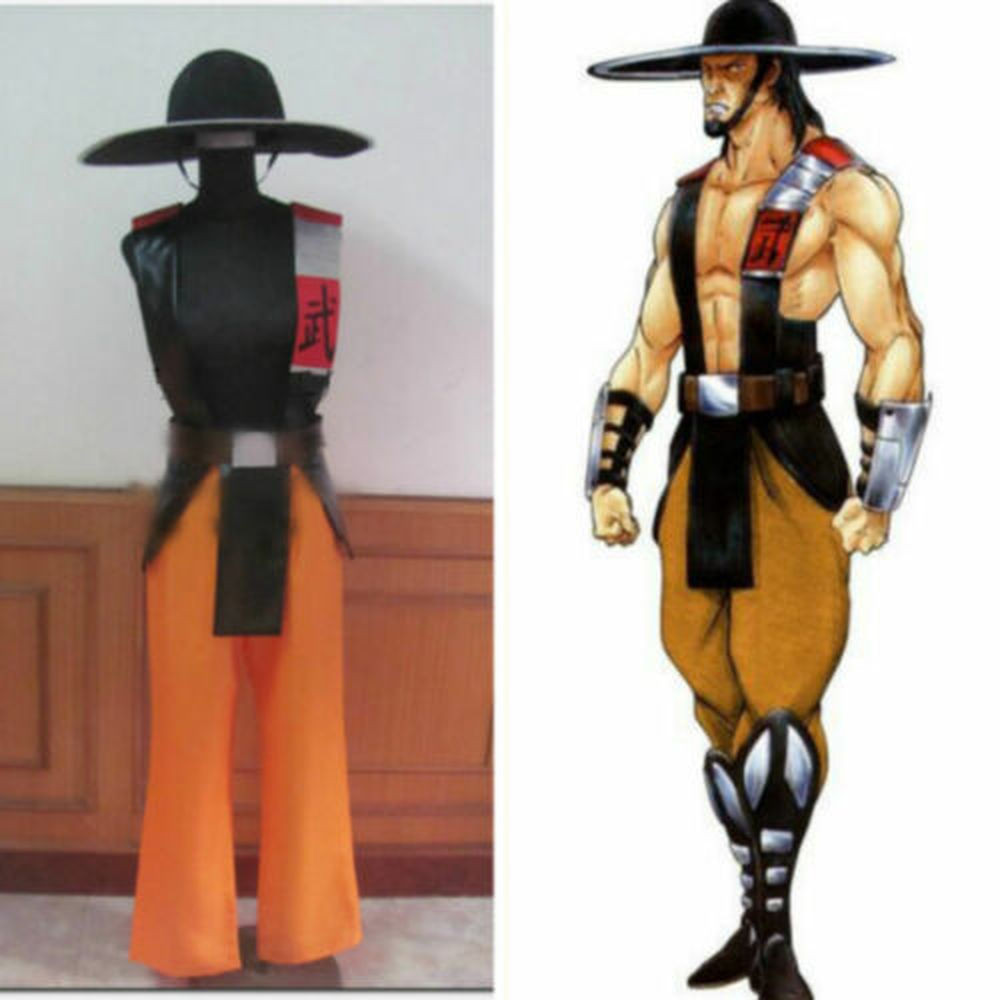 Mortal Kombat 3 Kung Lao Cosplay Costume Adult Halloween Custom Made #