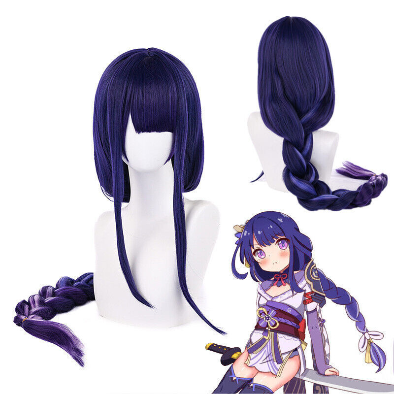 Anime Game Genshin Impact Inazuma Baal Raiden Shogun Cosplay Costume wig Set