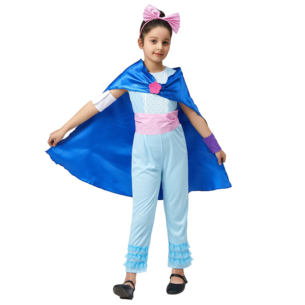 Movie Toy Story 4 Bo Peep Cosplay Girls Costume Performance Fancy Dress Gift