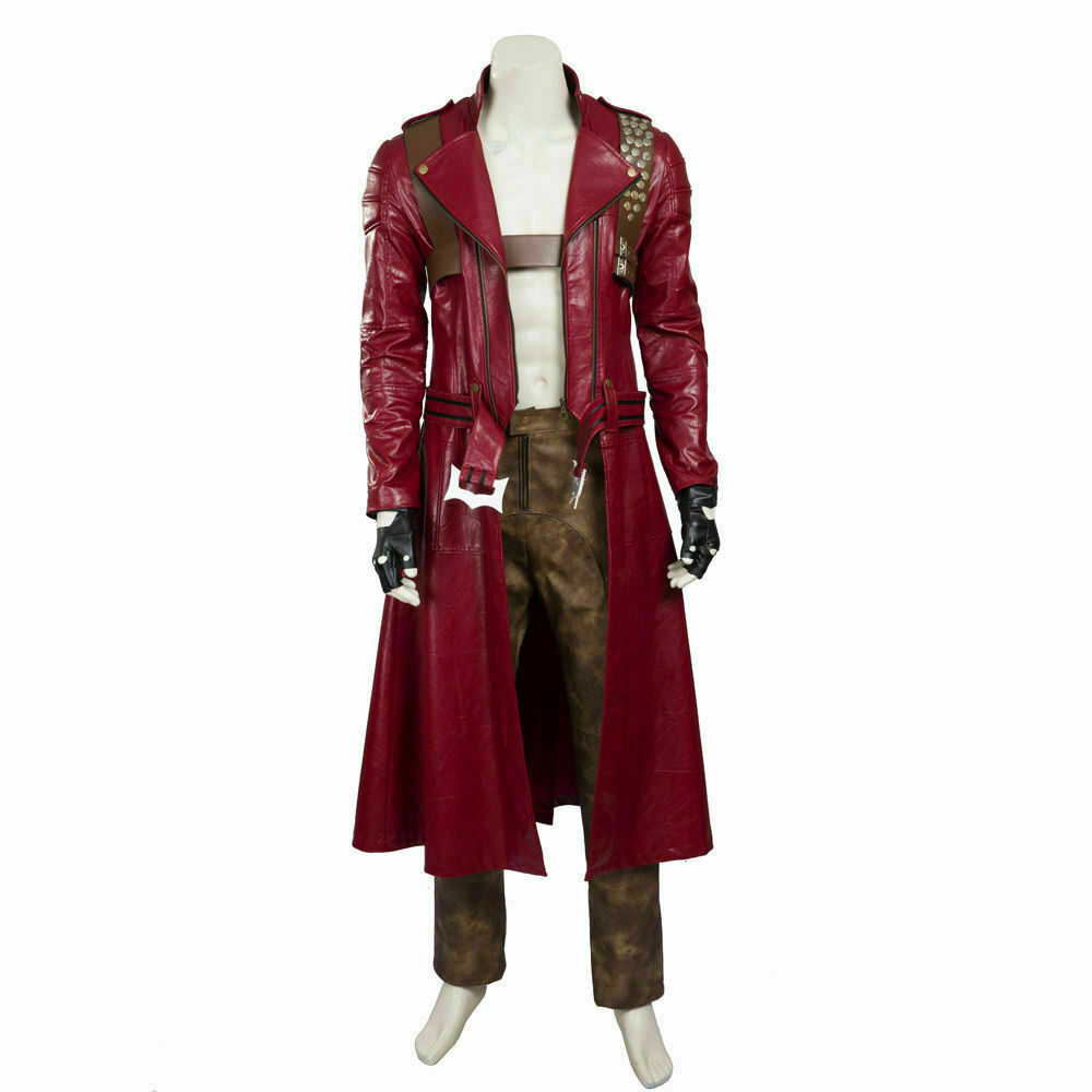 Details about Devil May Cry 3 Dante Cosplay Costume Leather Outfit (no pants) *