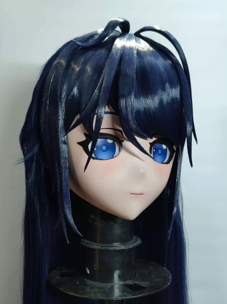 MiSide ミサイド ミタ風 kigurumi 全頭マスク 青髪ロング ブルーアイ 未開封