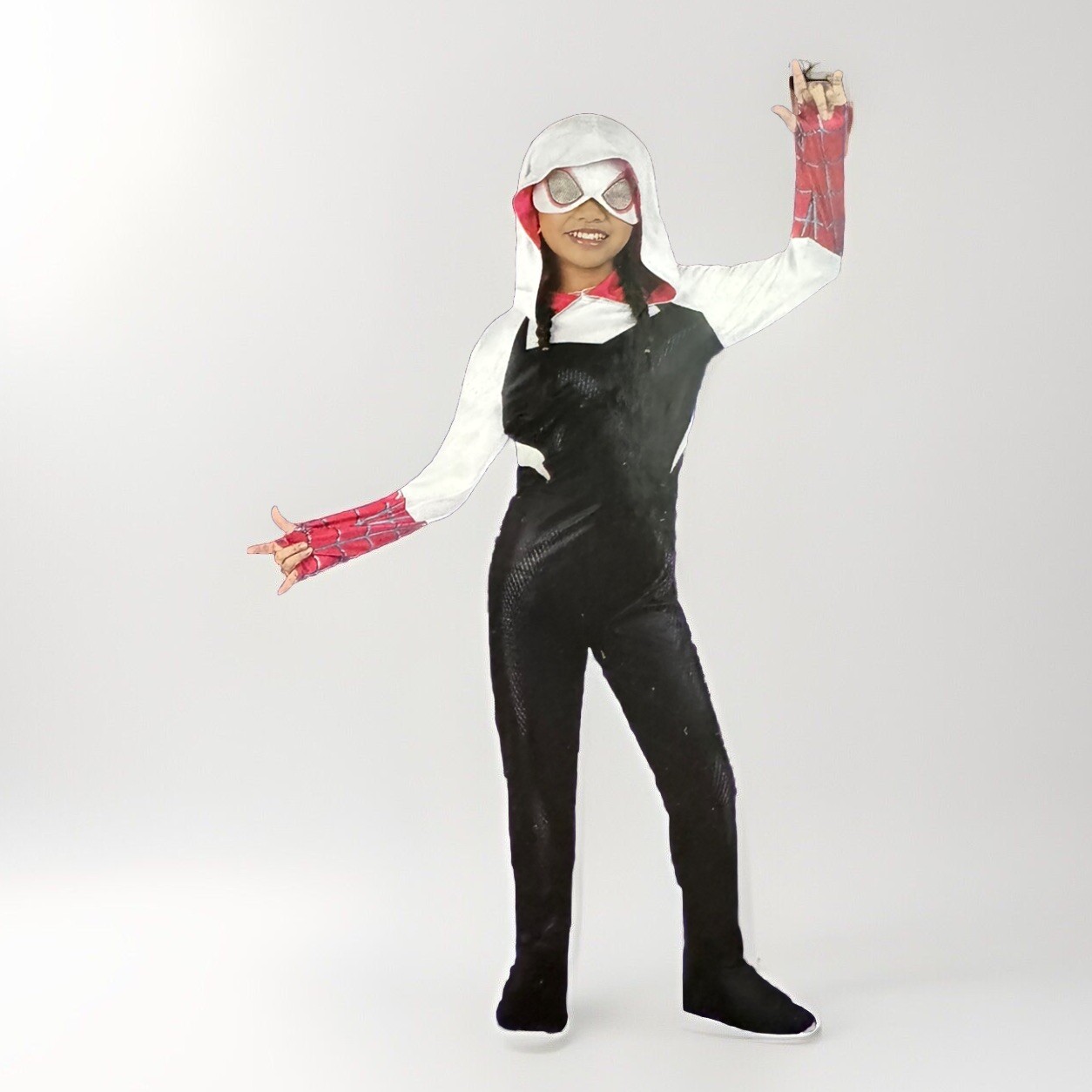 Spider Gwen Spiderman Girls Small 5-6 Costume DressUp Cosplay Jazwares Official