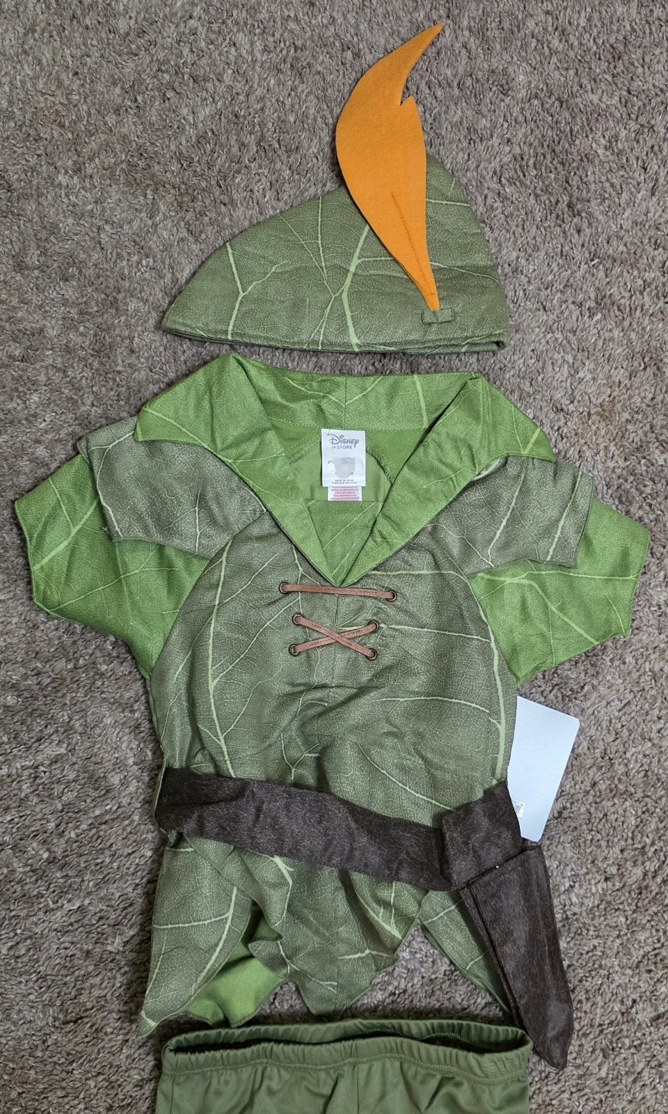 Disney Store Peter Pan Costume Size 5/6 Small Neverland Pirates Lost Boys