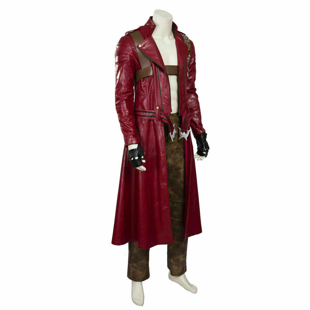 Details about Devil May Cry 3 Dante Cosplay Costume Leather Outfit (no pants) *
