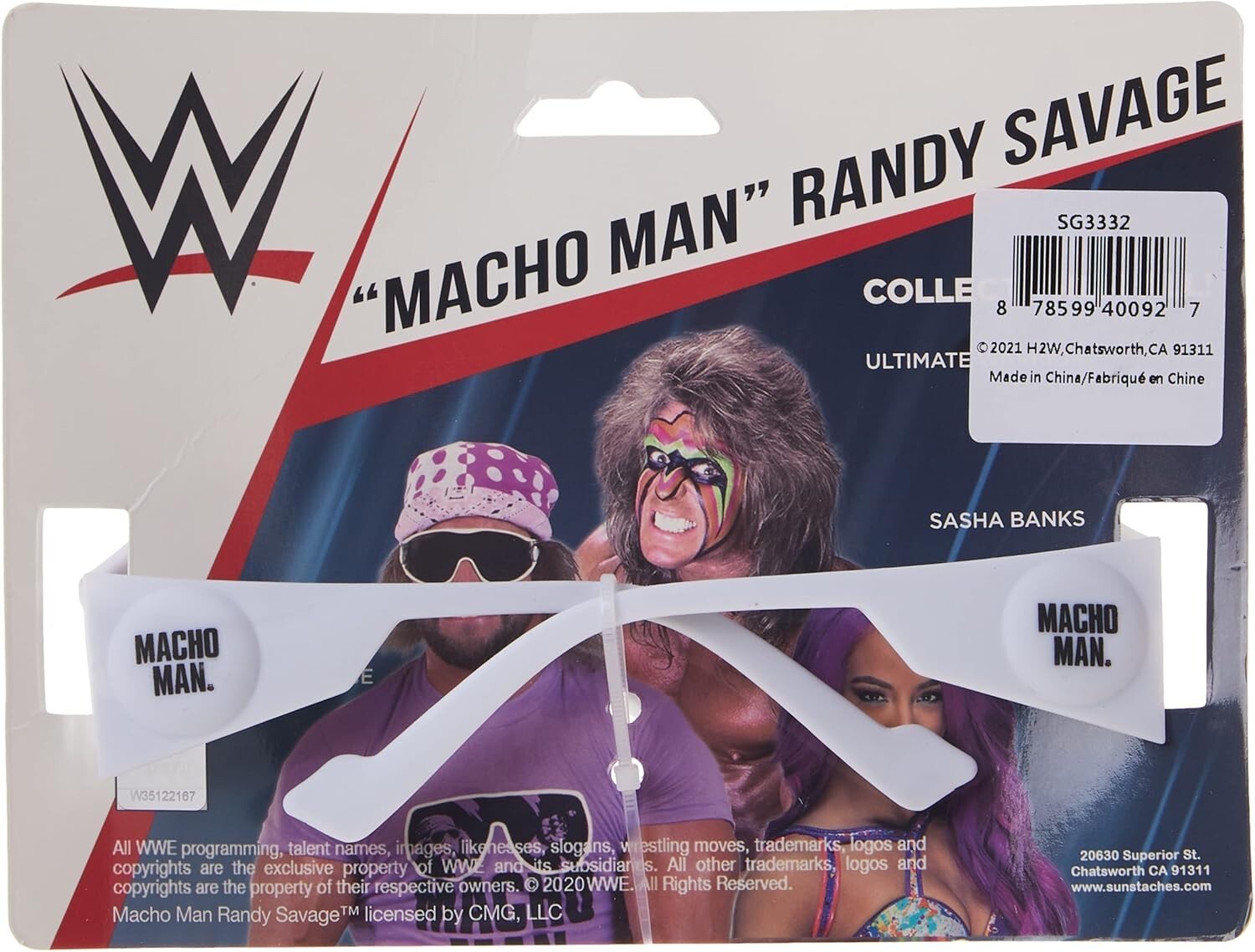 Sunglass Sun-Staches WWE Official Macho Man Shark Teeth UV400 One Size SG3332