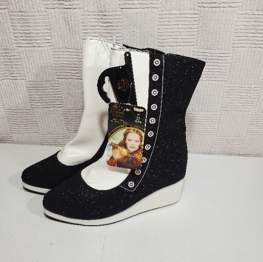 Disguise Girls Alice Through the Looking Glass Boots NWT Size 2/3 XL Halloween
