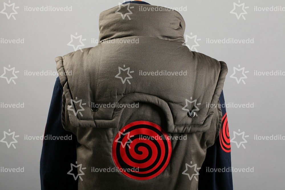 Kakashi Iruka Konoha Jonin Ninja Costume Cosplay Halloween Uniform + Headband
