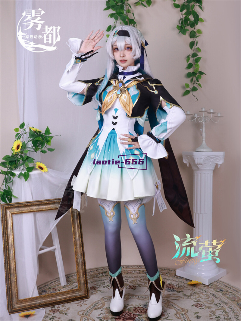 Honkai Star Rail Firefly Anime Cosplay Costume Women Dress Skirt Role Halloween