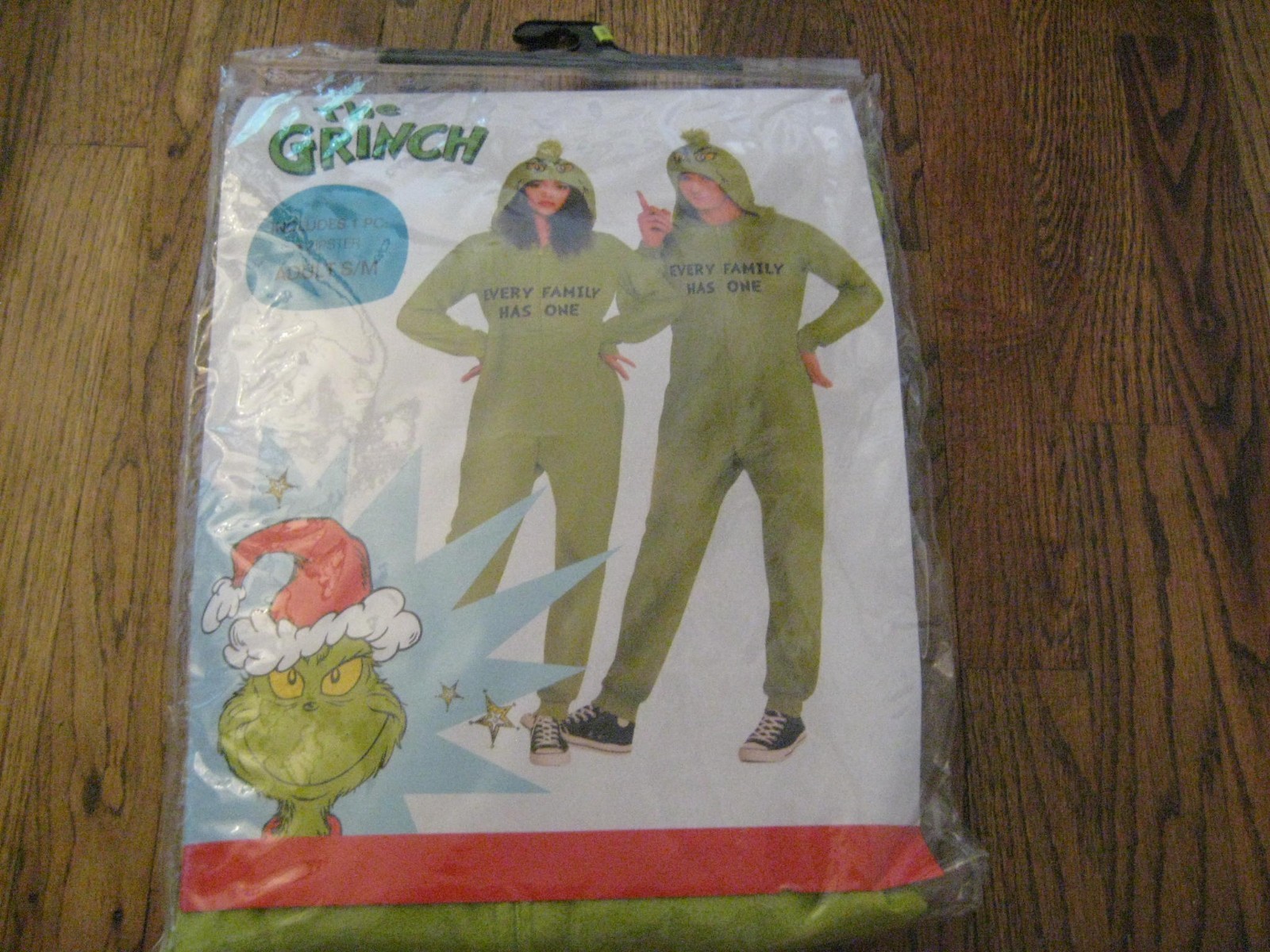 How The Grinch Stole Christmas Zip Up One Piece Costume Size S/M New Halloween