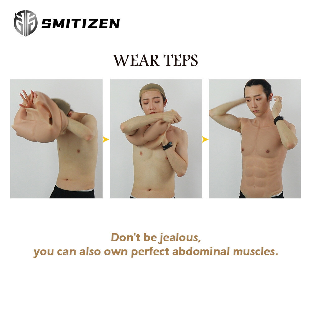 SMITIZEN Silicone Muscle Suit Realistic Fake Breast Cosplay