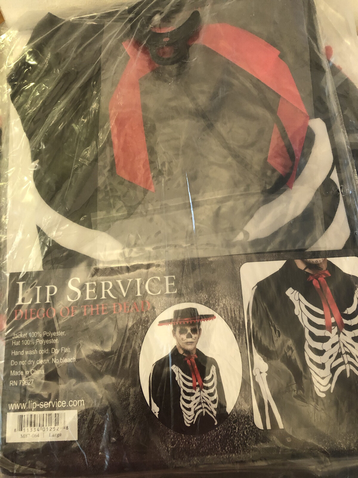 Mexican Diego of the Dead Adult Men’s Cosplay Halloween Costume – Large – NEW!