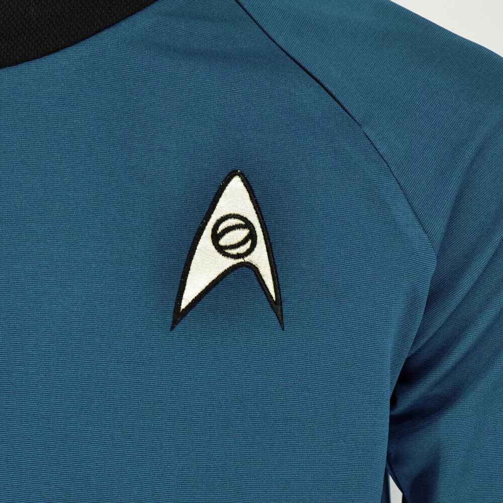 The Original Series Spock Blue Shirt Cosplay TOS Costumes Uniform New
