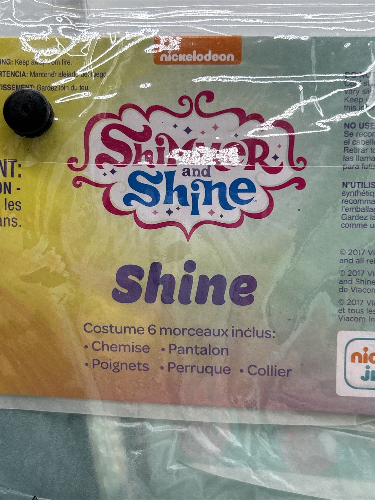 Nickelodeon Shimmer & Shine “Shine” Halloween Costume 6 Pc Toddler Sz 3-4 NEW