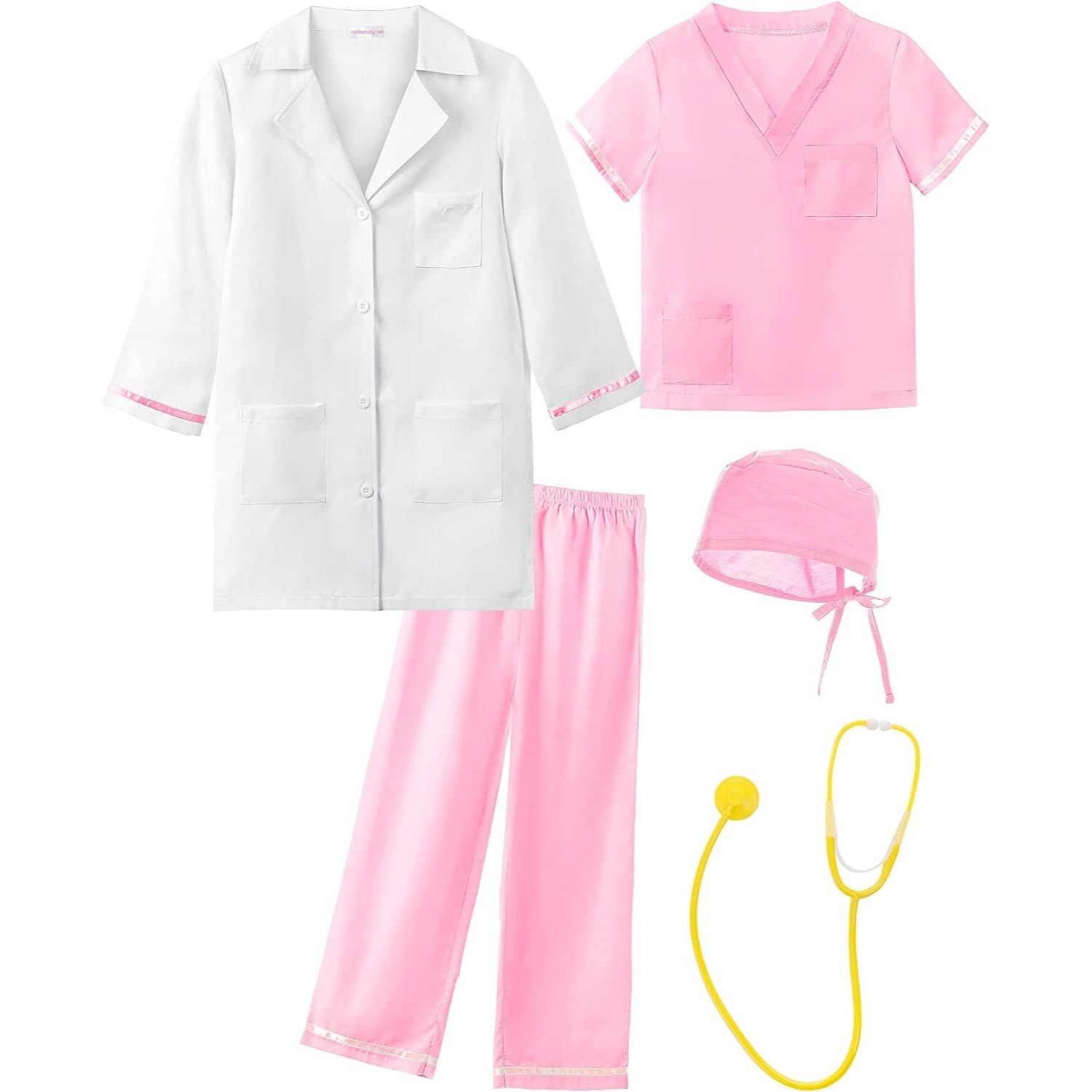 **NWT ReliBeauty Kids Doctor Costume Color Pink Size 10-12**
