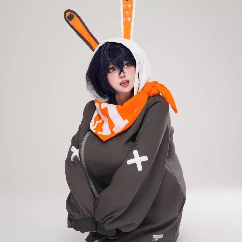 ZZZ Zenless Zone Zero The Bangboo Eous Clothing Hoodie Cosplay Outfit w/Scarf