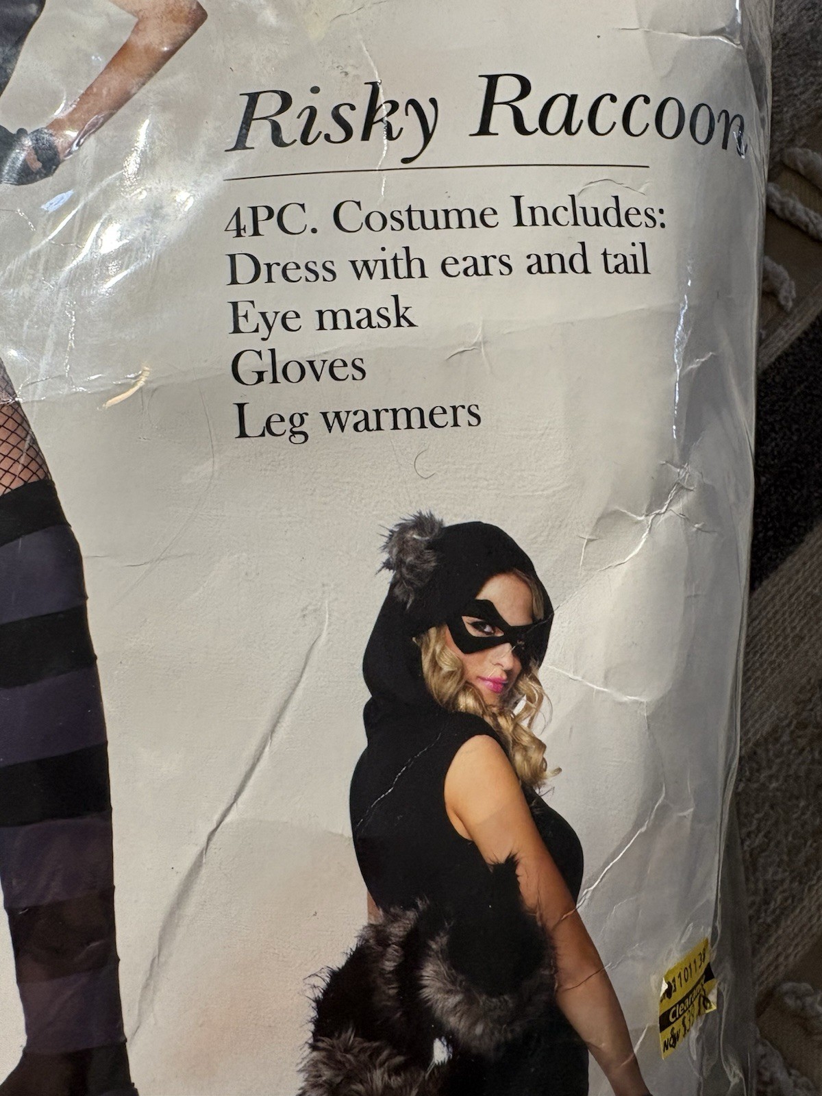 Risky Raccoon S/M Halloween Costume Leg Avenue Women READ