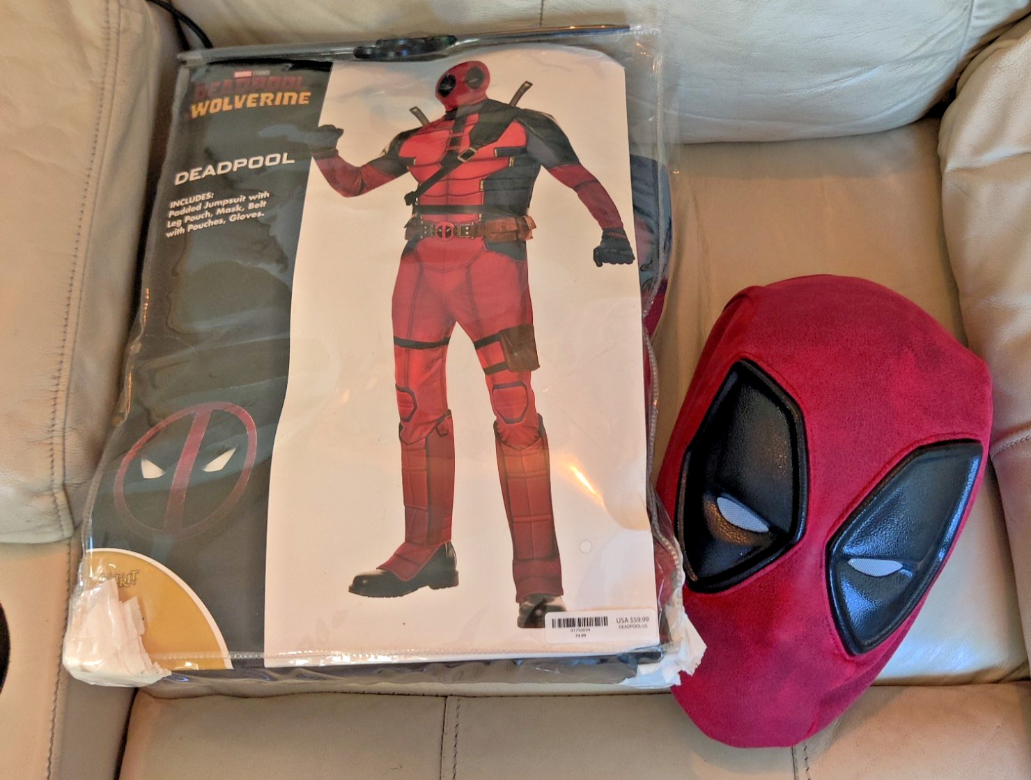 [01750686] Deadpool & Wolverine Marvel Movie Adult Deadpool Costume Size Large