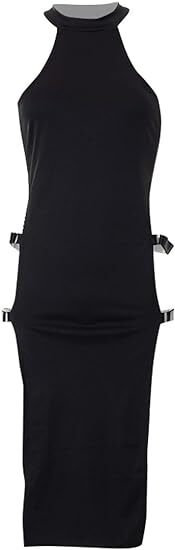 Women High Slit Goth Tank Dresses Anime Lingerie Devil Cosplay Costume Roleplay