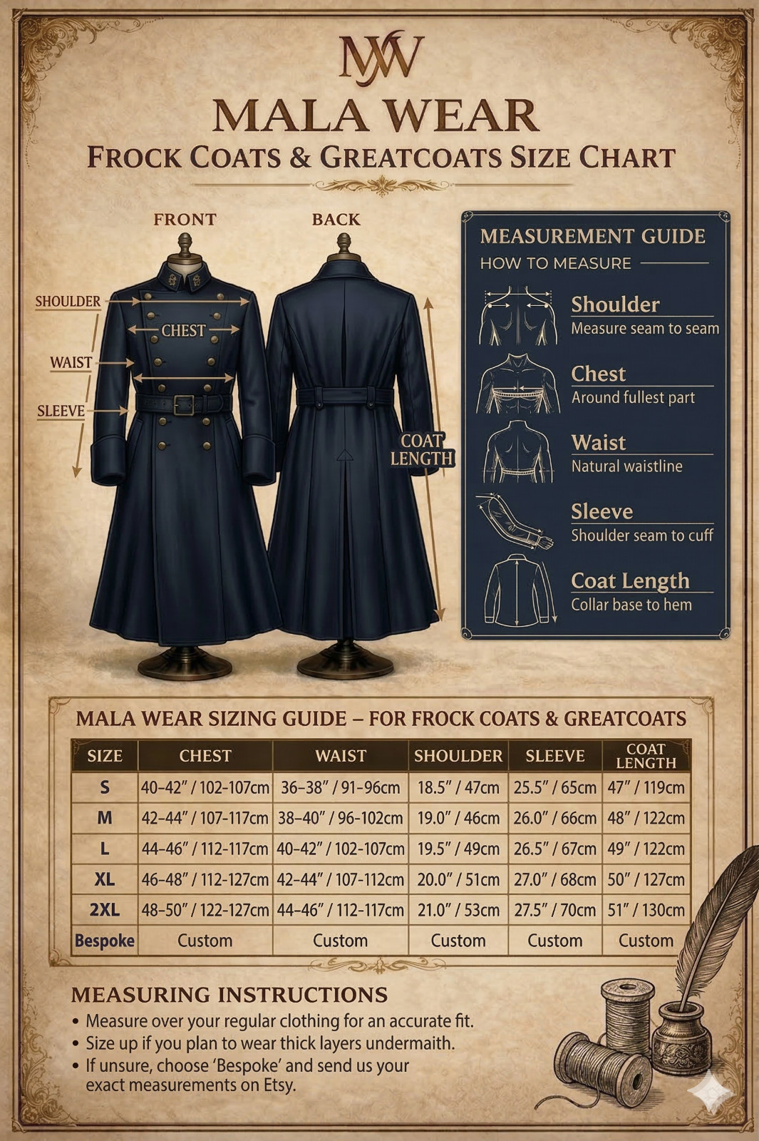 Revolutionary War Inspired Navy Officer Uniform, 18th Century Costume