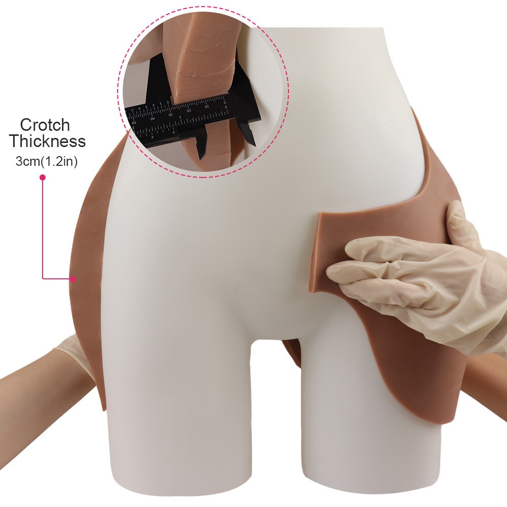 KnowU Thickened Waistband Buttock Enhancement Pant Silicone Panties Crossdresser