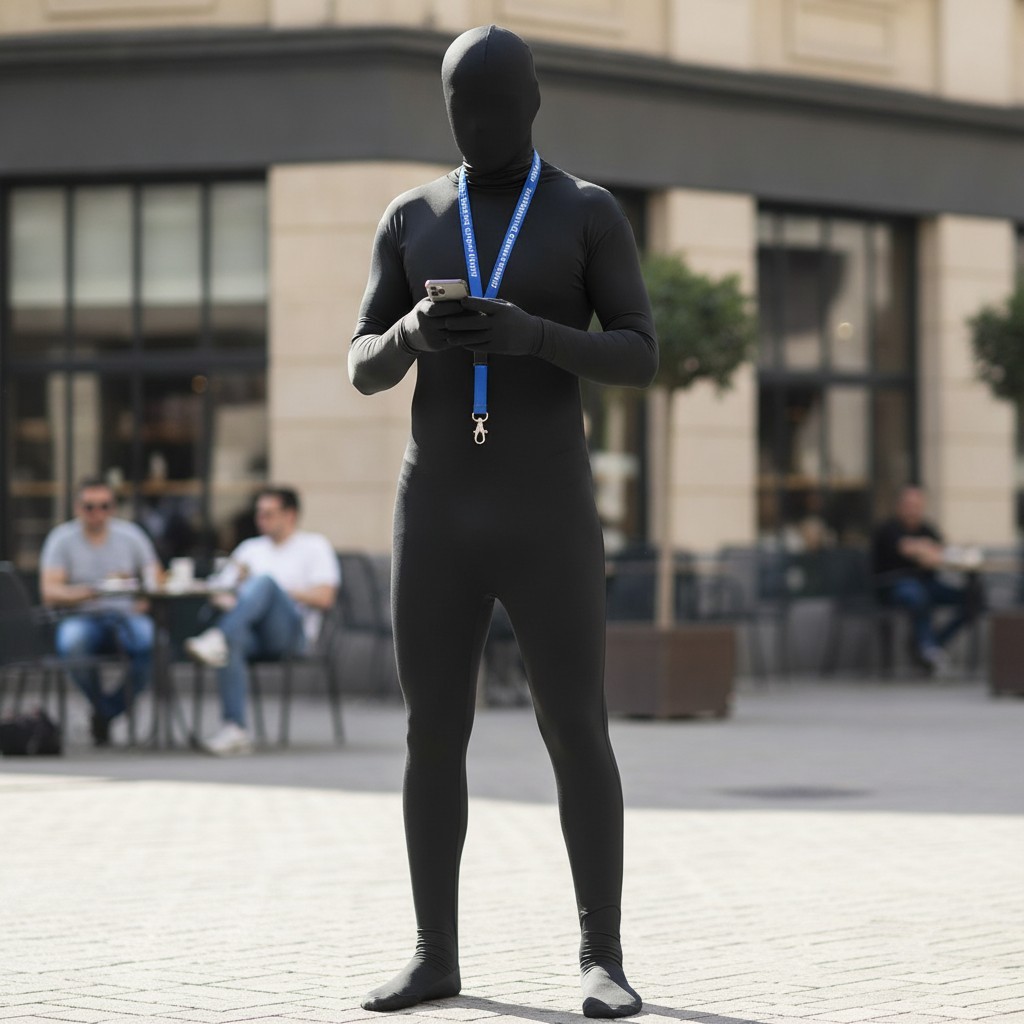 Zipper-Enabled Unisex Spandex Halloween Costume – Disappearing Man Bodysuit