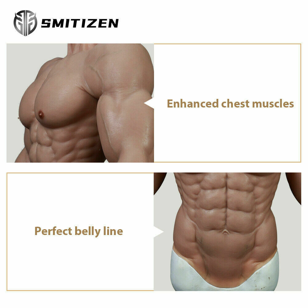 SMITIZEN Silicone Realistic Muscle suit Costume cosplay Fake belly musclar Arms