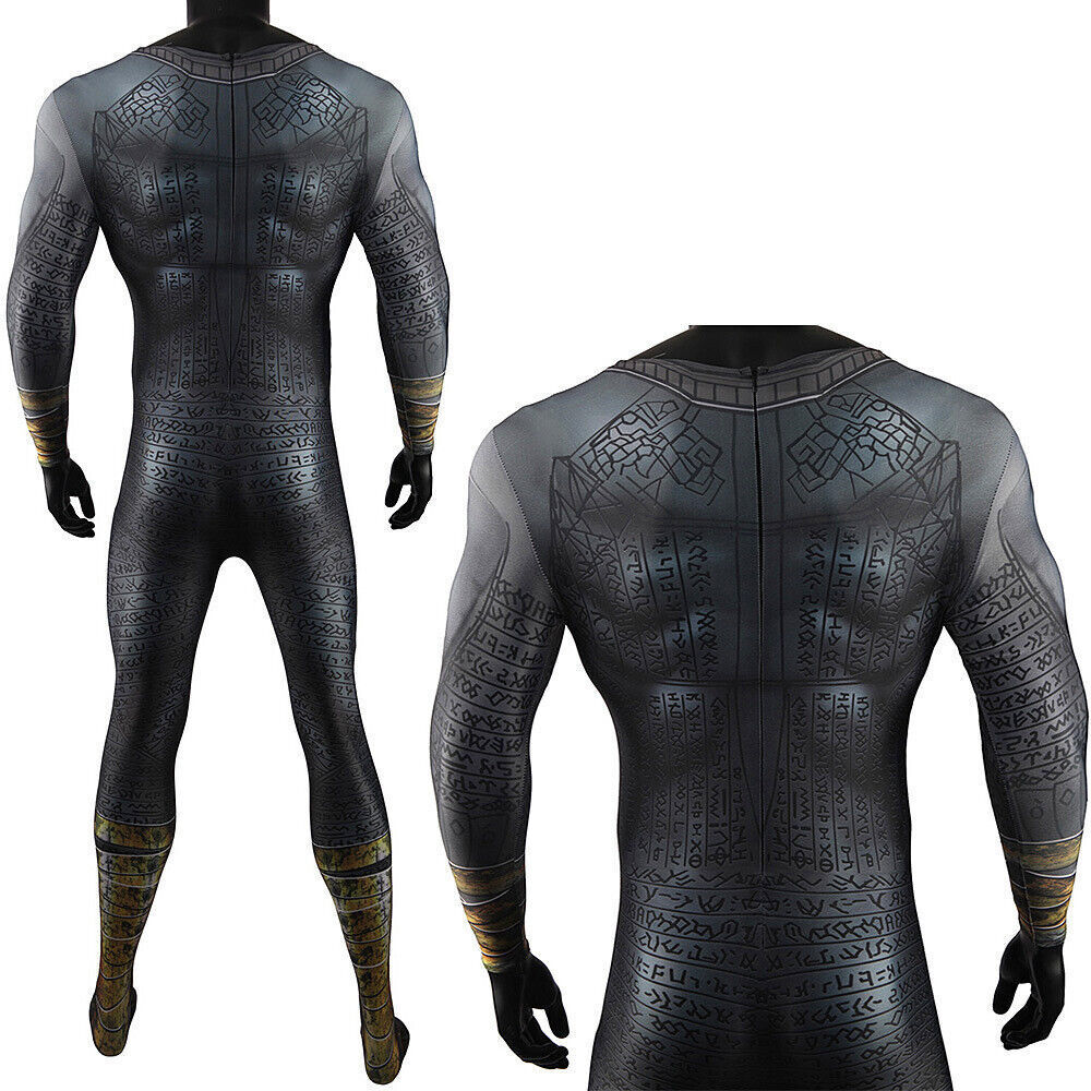 Black Adam Bodysuit Cosplay Costume Adult Kids Jumpsuit Stage Suit Halloween