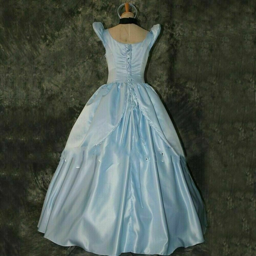 Princess Dress Cinderella Cosplay Party Fancy Costume for Girl Women &