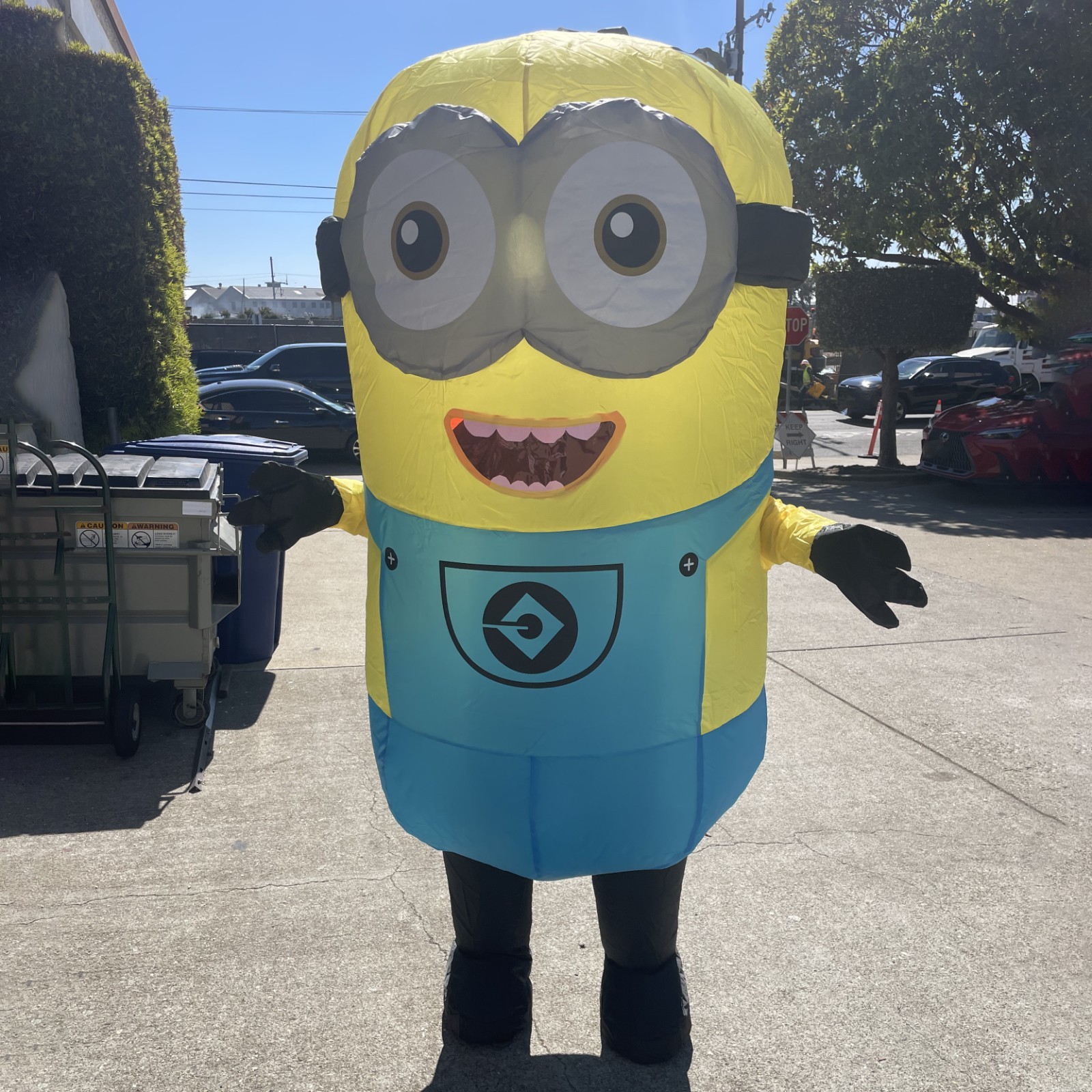 Inflatable Costume Outfit Minions For Halloween Cosplay Party Adults Size