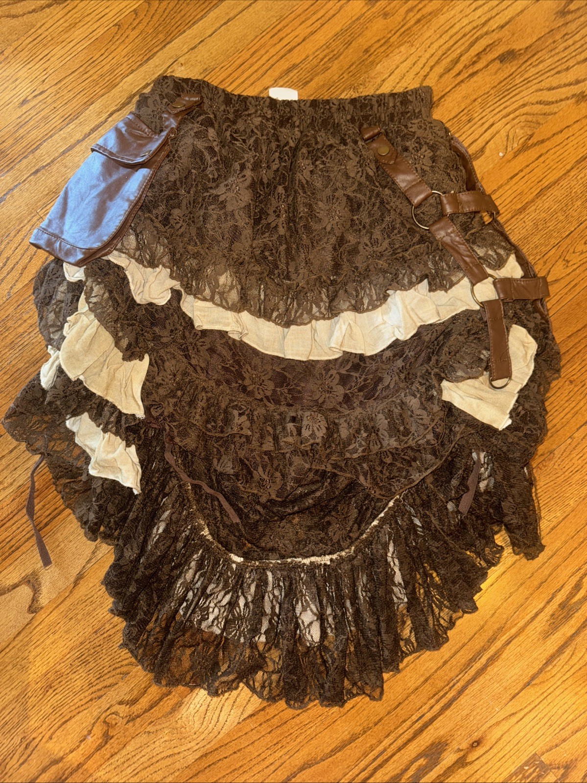 Spirit Halloween Steampunk Skirt Ruffled Layered Size Adult S/M