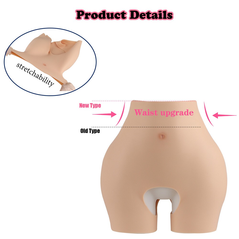 KnowU Thickened Waistband Buttock Enhancement Pant Silicone Panties Crossdresser