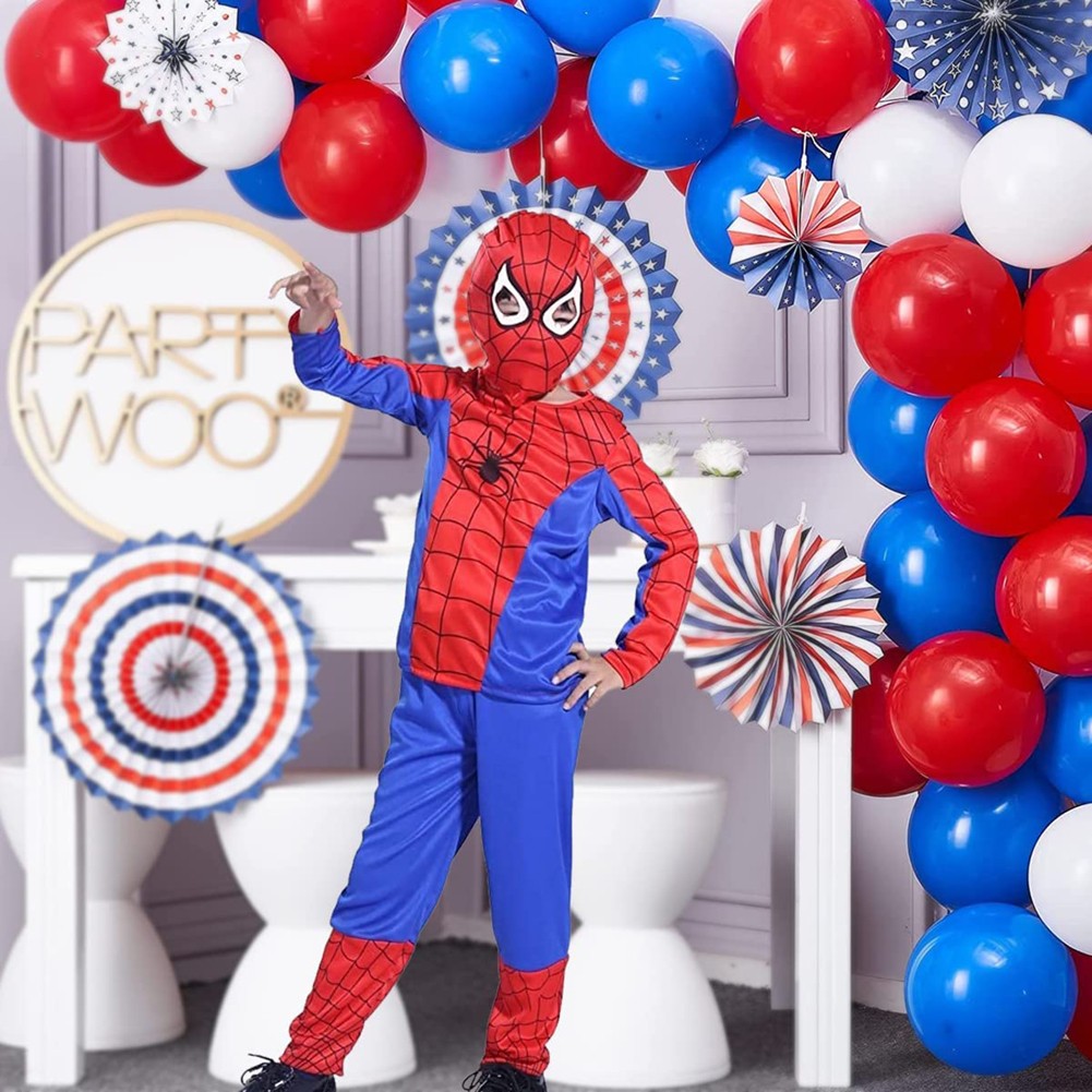 Kids SpiderMan Cosplay Costume Boys Tobey Maguire Outfit Jumpsuit Clothes 3-7Age