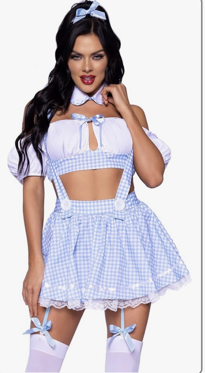 Leg Avenue Ruby Slipper Sweetie Costume Women’s L/XL 4 Piece Set Dorothy OZ